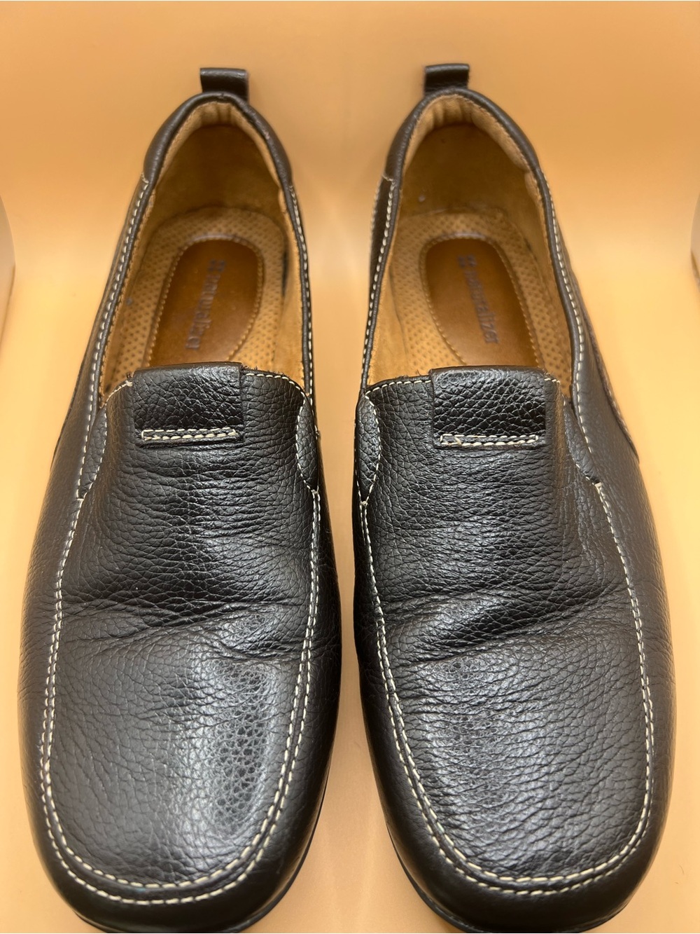 Naturalizer Leather Slip On Loafers Dark Brown Business Casual Size 8
